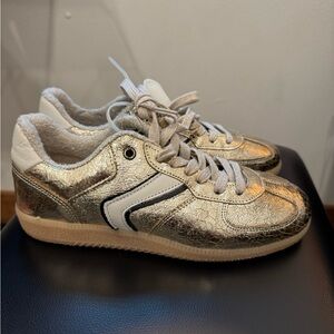 Verbenas Gold Sora Breck Sneakers Sz 40 New Leather